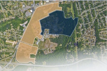 Aerial map of Central State Hospital depicting property boundaries